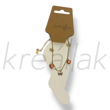 Arany színű narancs szív bokalánc