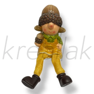 Sárga fiú tobozzal dekor