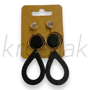 Fülbevaló - Fekete fal fülbevaló,csepp