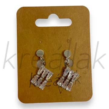 Fülbevaló - Ezüst színű köves fülbevaló