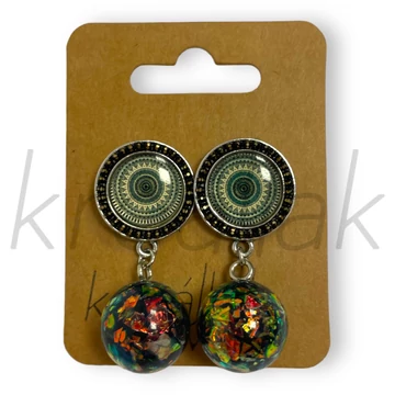 Fülbevaló - Mandala mintás fülbevaló