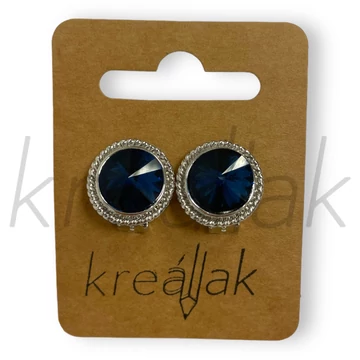 Fülbevaló - Kék köves klipszes fülbevaló