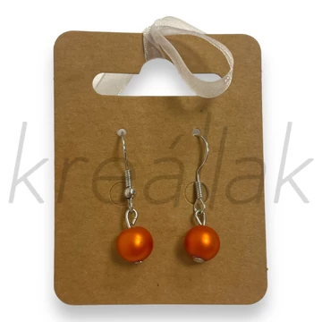 Fülbevaló - Narancs tekla gyöngyös fülbevaló