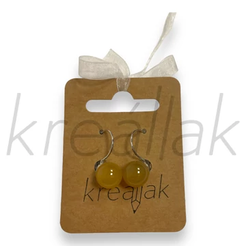 Fülbevaló - Sárga ásvány fülbevaló