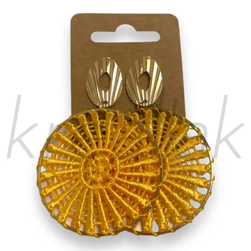 Fülbevaló - Napsárga horgolt fülbevaló