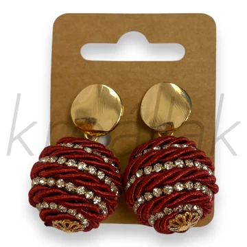 Fülbevaló - Zsinóros gömb fülbevaló