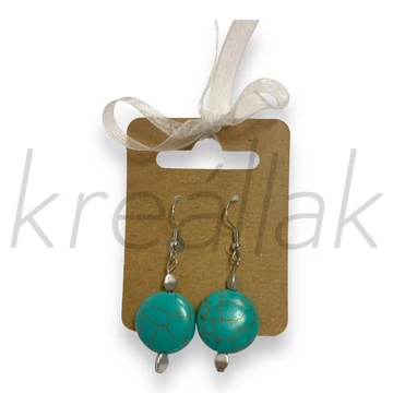 Fülbevaló - Rekonsturált türkíz fülbevaló