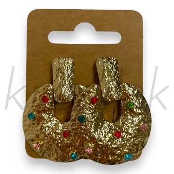 Fülbevaló - Arany apró köves fülbevaló