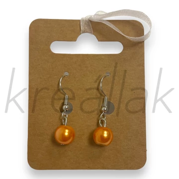 Fülbevaló - Tekla narancs gyöngyös fülbevaló