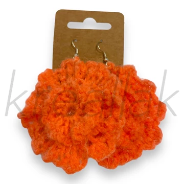 Fülbevaló - Kézi horgolt korall fülbevaló