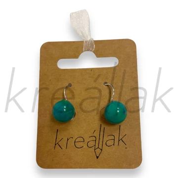 Fülbevaló - Türkíz gyöngyös fülbevaló