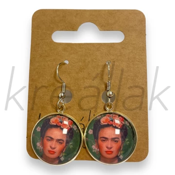 Fülbevaló - üveglencsés,Frida Khalo fülbevaló