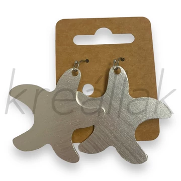 Fülbevaló - Absztrakt csillag formájú ezüst fülbevaló