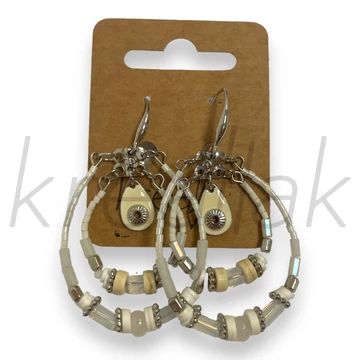 Fülbevaló - Gyöngyes,szemes fülbevaló fehér