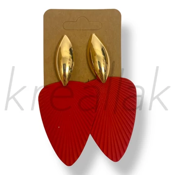 Piros sellő fülbevaló