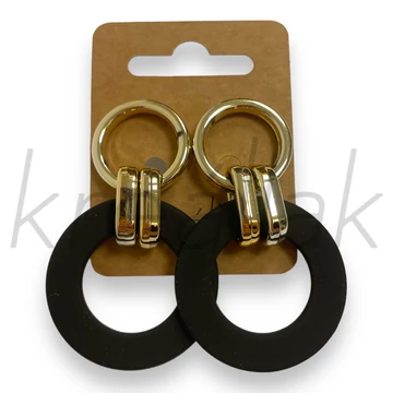 Fülbevaló - Fekete arany plasztik fülbevaló