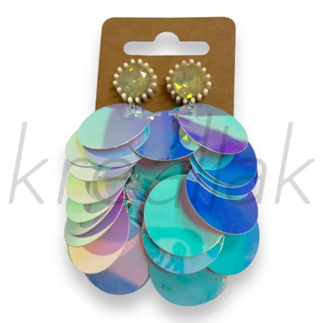 Fülbevaló - Flitteres irrizáló fülbevaló