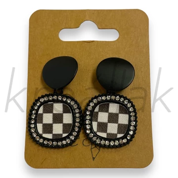 Fülbevaló - Pepita kockás fülbevaló