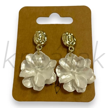 Fülbevaló - Plasztik virág fülbevaló