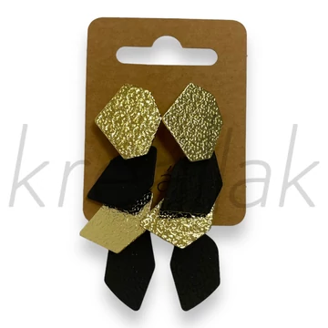 Arany,fekete fém fülbevaló