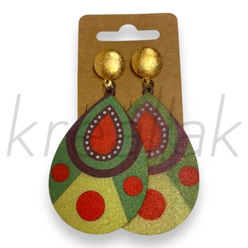 Fülbevaló - Fa csepp fülbevaló