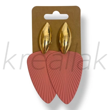 Rózsaszín sellő fülbevaló