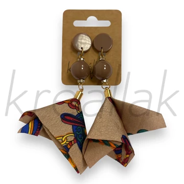 Fülbevaló - Textil díszes fülbevaló tobe