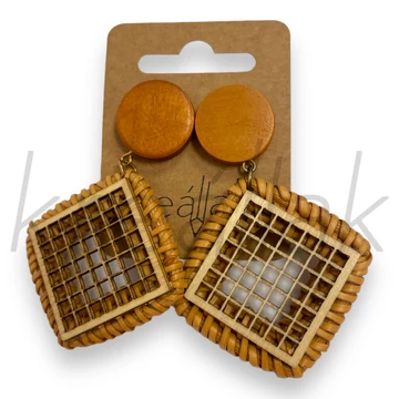 Fülbevaló - Fa geometrikus fülbevaló