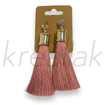 Fülbevaló - Mályva nagy bojtos fülbevaló