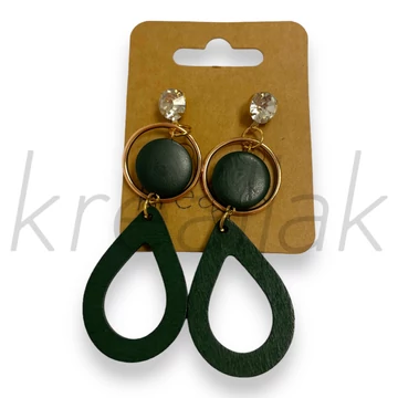 Fülbevaló - Zöld fa csepp fülbevaló