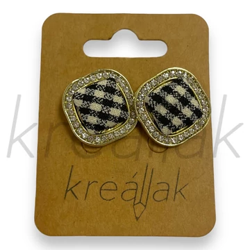 Fülbevaló - Kockás arany fülbevaló