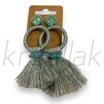 Fülbevaló - Dekoratív csillogós bojtos fülbevaló