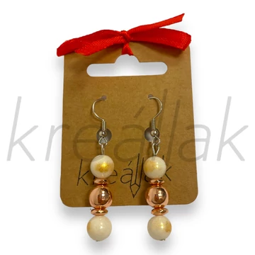 Fülbevaló - Gyöngy fülbevaló rozé