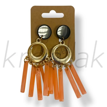 Lazac színű lógó rúd fülbevaló