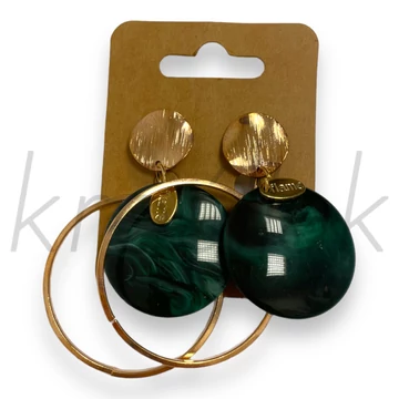 Fülbevaló - Plasztik,karikás fülbevaló