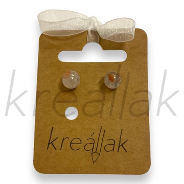 Fülbevaló - Kvarc fülbevaló bézs