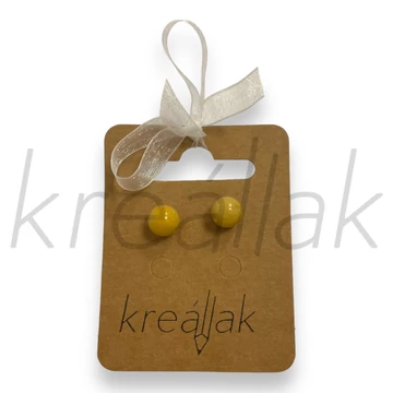 Fülbevaló - Sárga achát fülbevaló