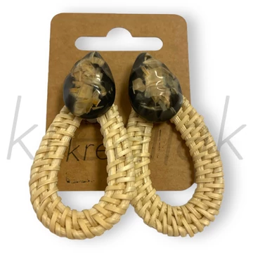 Fülbevaló - Plasztik,szalma fülbevaló