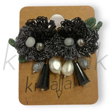 Fülbevaló - Horgolt gyöngyös fülbevaló