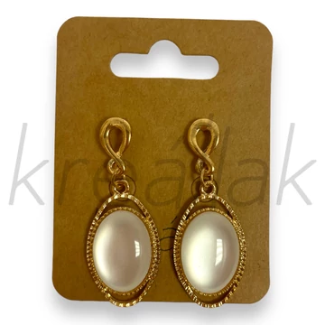 Fülbevaló - Elegáns gyöngyös arany fülbevaló