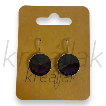 Fülbevaló - Lila köves fülbevaló