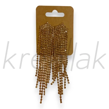 Fülbevaló - Arany apró köves fülbevaló