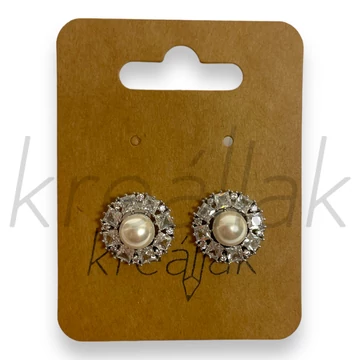 Fülbevaló - Ezüst virág fülbevaló