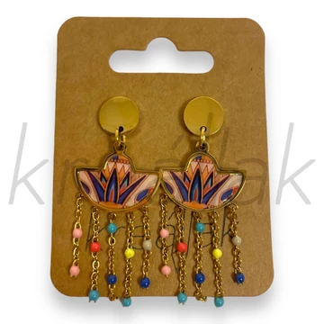 Fülbevaló - Legyezős,gyöngyös fülbevaló