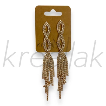 Fülbevaló - Köves , spirál mintás fülbevaló arany