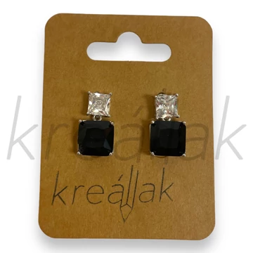 Fülbevaló - Fekete köves fülbevaló