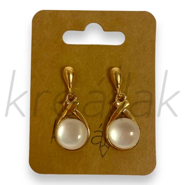 Fülbevaló - Arany gyöngyös fülbevaló