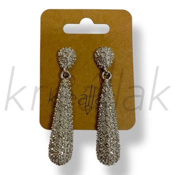 Ezüst színű csepp fém fülbevaló