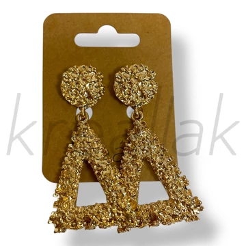 Arany színű háromszög fém fülbevaló