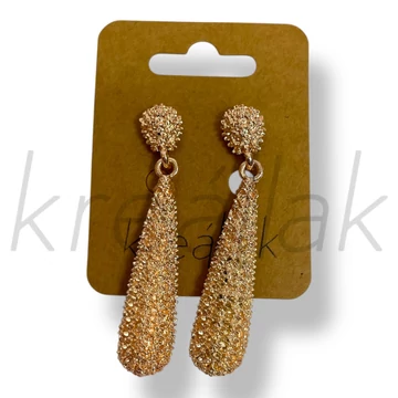 Rosé csepp formájú fém fülbevaló